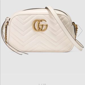 GG Marmont small shoulder bag *WHITE LEATHER*